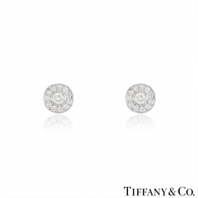 Tiffany & Co. Platinum Diamond Circlet Earrings